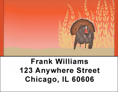 Fall Turkey Address Labels | LBQBA-66