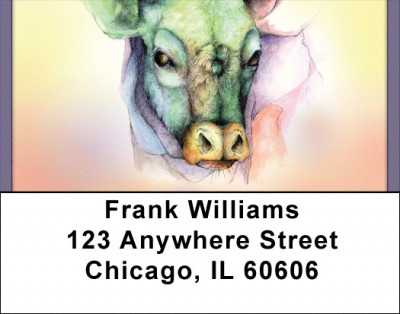 Farm Animals In Watercolor Address Labels | LBQBA-74
