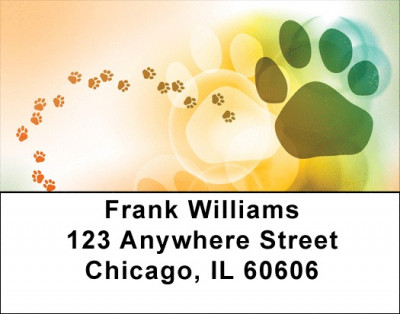 Playful Paw Prints Address Labels | LBQBB-82