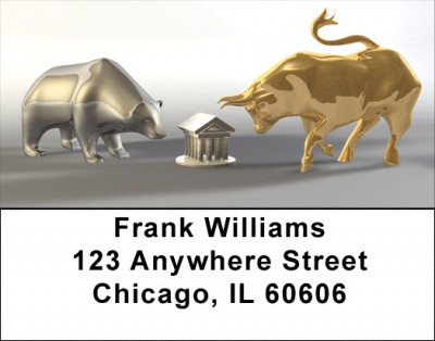 Bull Verses Bear Address Labels | LBQBD-73