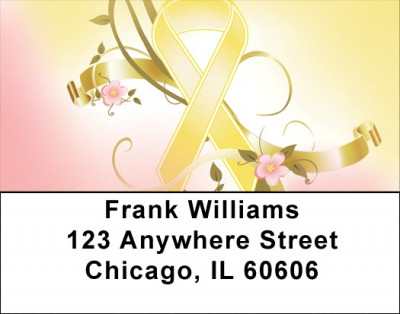 Yellow Ribbons Address Labels | LBQBE-56