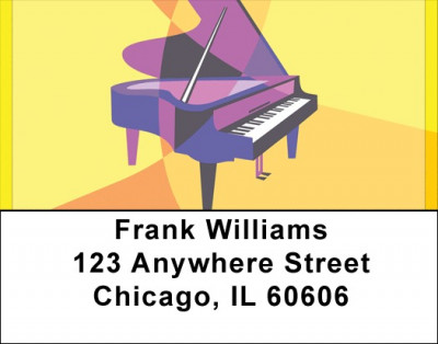 Pop 'Art Grand Piano Address Labels | LBQBE-96