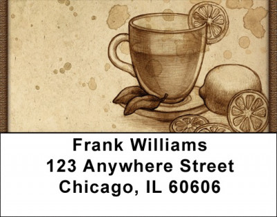 Vintage Coffee, Tea Or Me Address Labels | LBQBH-42