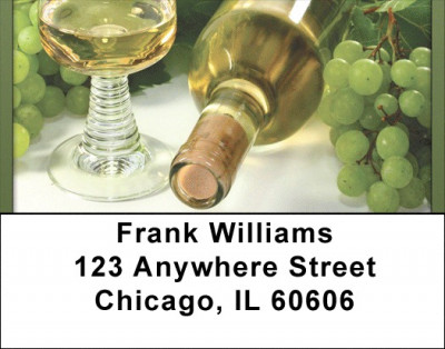 Fine White Wines Address Labels | LBQBH-45