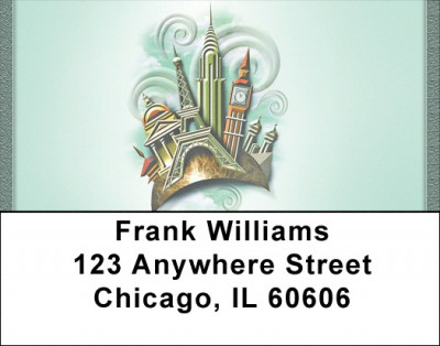 European Travel Address Labels | LBQBH-82