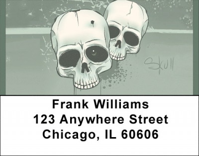 Skull Art Address Labels | LBQBI-03