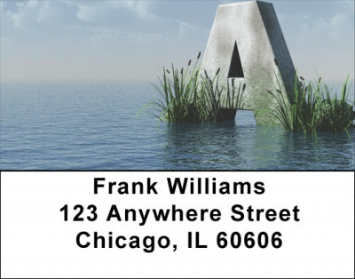 Letter A In The Sea Address Labels | LBQBK-38