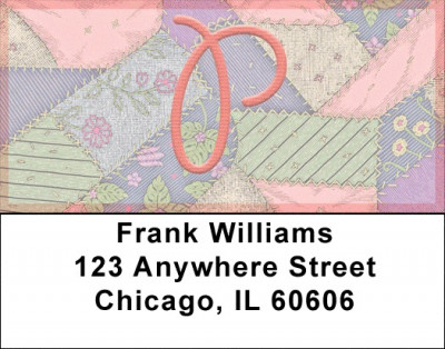 Shabby Chic Monograms - P Address Labels | LBQBL-75