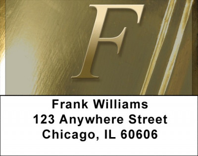 Solid Gold Monograms - F Address Labels | LBQBL-91