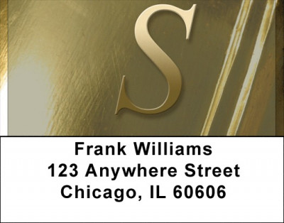 Solid Gold Monograms - S Address Labels | LBQBM-05