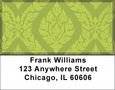 Rich Colorful Damask Address Labels | LBQBN-18