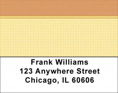 Yellow Gingham Address Labels | LBQBN-22