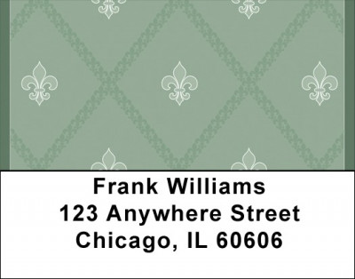 Fleur de Lis Pattern Address Labels | LBQBN-23