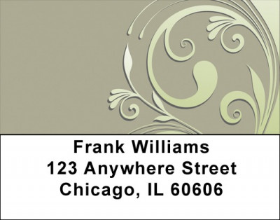 Raised Floral Abstracts Address Labels | LBQBN-32