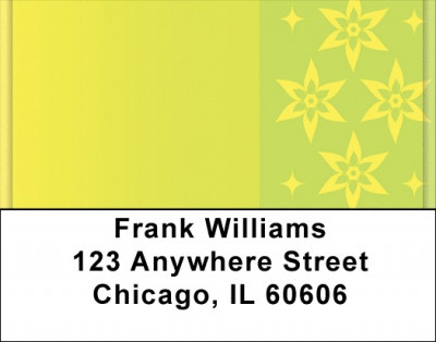 Floral And Stripes Address Labels | LBQBO-13