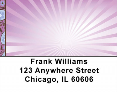 Paisley And Stripes Address Labels | LBQBO-17