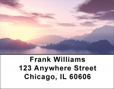 Mountain Sunrise Address Labels | LBQBP-49