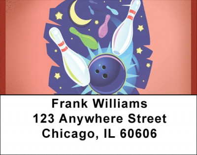 Midnight Bowling Address Labels | LBQBP-90