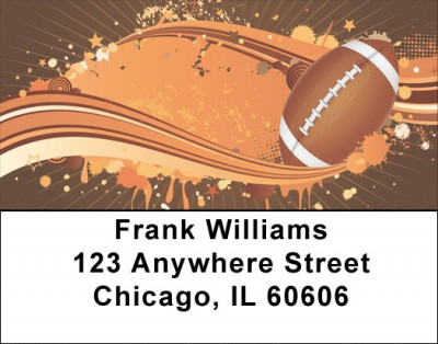 Splash Of Football Address Labels | LBQBQ-17