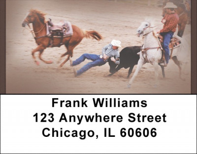 Bulldogging Address Labels | LBQBQ-44