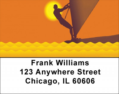 Wind Surfing Address Labels | LBQBQ-58