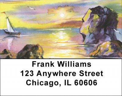 Sailing On Rainbow Seas Address Labels | LBQBQ-66