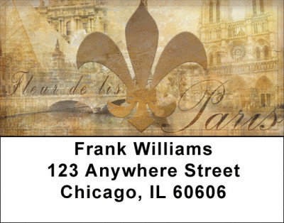 Old World Fleur de Lis Address Labels | LBQBQ-85