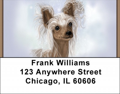Chinese Crested Hairless Address Labels | LBQBR-36