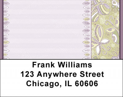 Feathers And Butterflies Address Labels | LBQBR-54