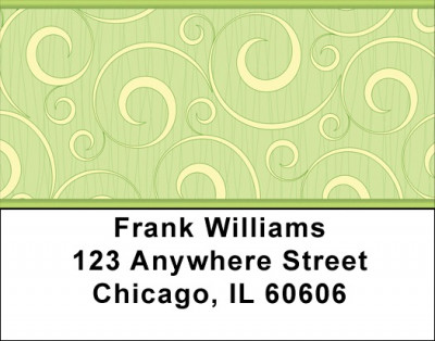 Swirly Curls Address Labels | LBQBR-89