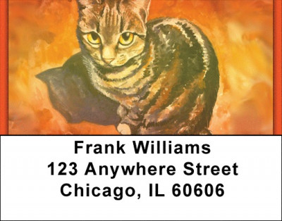 Cat Portrait Address Labels | LBZANK-25