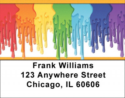 Painting Rainbows Address Labels | LBZGEO-39