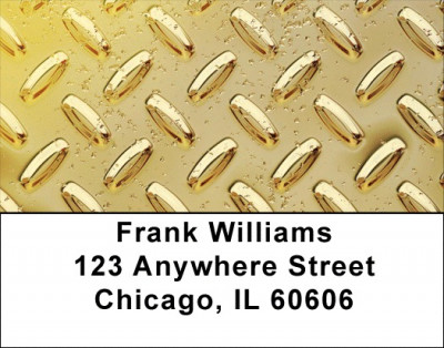 Diamond Plate Multi-Color Address Labels | LBZGEP-02