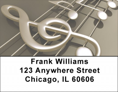Treble Clef Notes Address Labels | LBZMUS-12