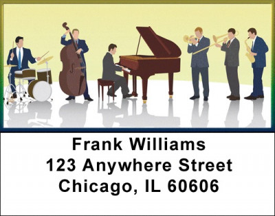 Jazz Bands Address Labels | LBZMUS-14