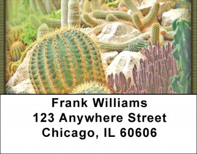 Cactus Flowers Address Labels | LBZNAT-21