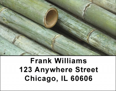 Green Bamboo Address Labels | LBZNAT-36