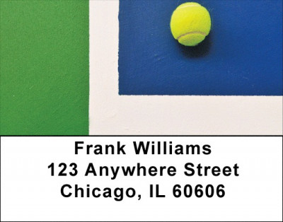 Abstract Tennis Court Address Labels | LBZSPO-81