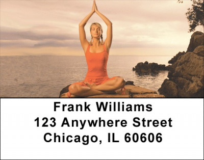 Meditation - Yoga At Sunrise Address Labels | LBZWIS-03
