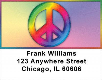 Rainbows For Peace Address Labels | LBZWIS-10