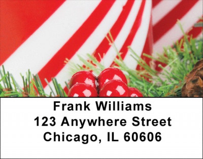 Christmas - Candy Cane Christmas Address Labels | LBZXMS-24