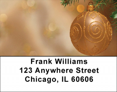 Christmas - Golden Simplicity Address Labels | LBZXMS-25