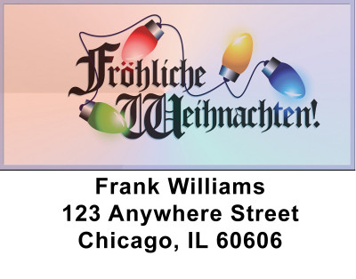 Merry Christmas In German Address Labels | LBZXMS-46