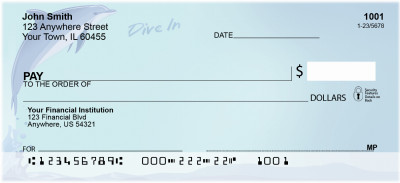 Dolphin Dive In Personal Checks | QBC-31