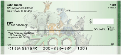 Zoo Animals Personal Checks | QBD-25