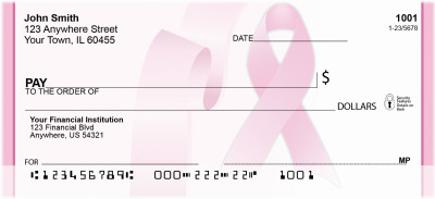 Pink Ribon Power Personal Checks | QBE-09