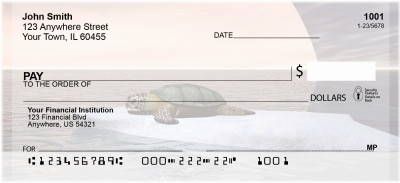 Sea Turtles With Global Warming Personal Checks | QBE-26
