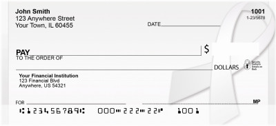 White Ribbon Personal Checks | QBE-49
