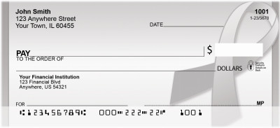 Gray Ribbon Personal Checks | QBE-50