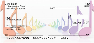 Notes Of Many Colors Personal Checks | QBE-84